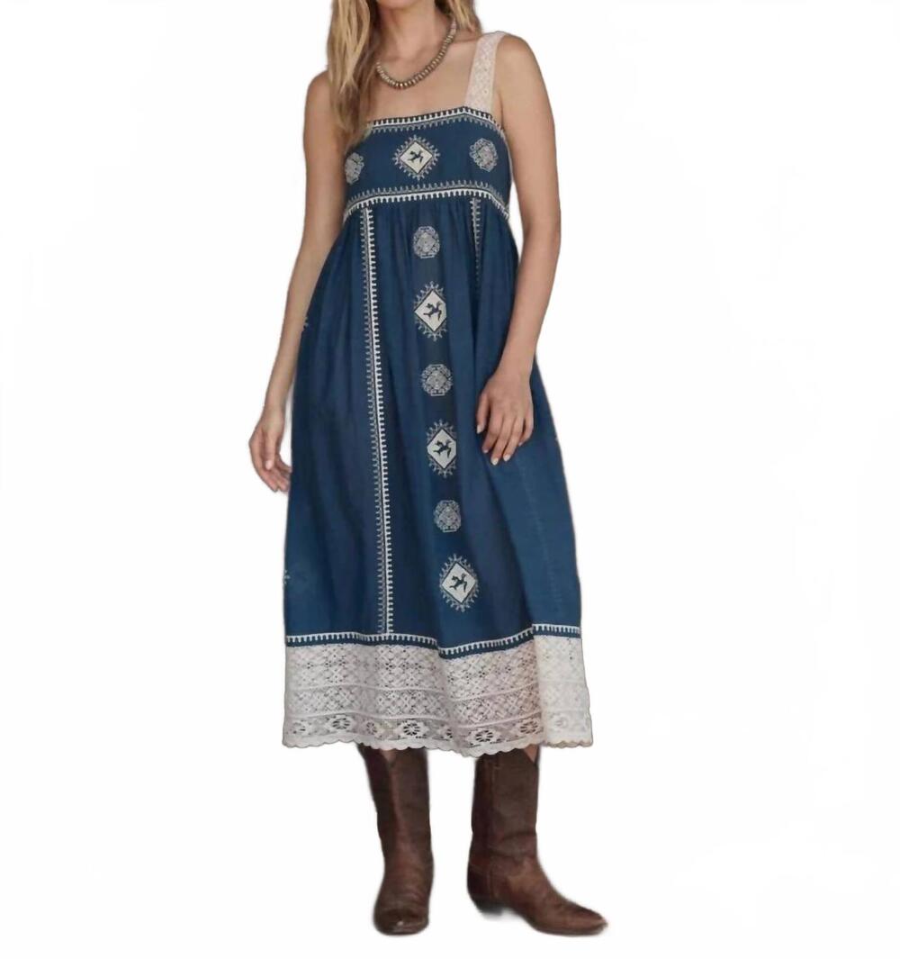 NEW THE GREAT. the sparrow dress in blue